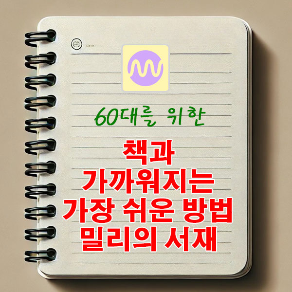 60대를 위한 책과 가까워지는 가장 쉬운 방법 '밀리의 서재’