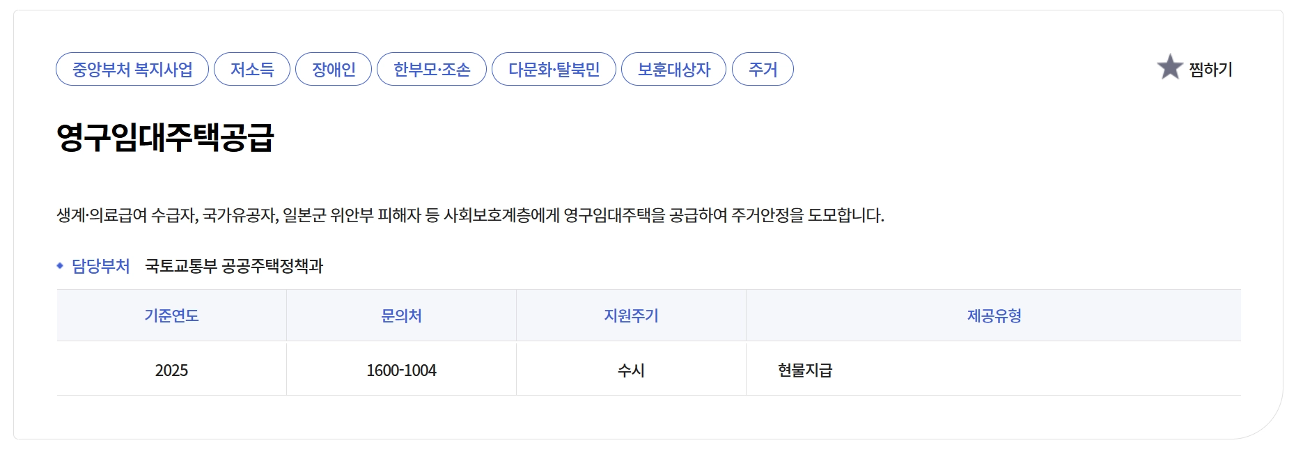 영구임대주택공급 신청자격,소득기준,신청방법