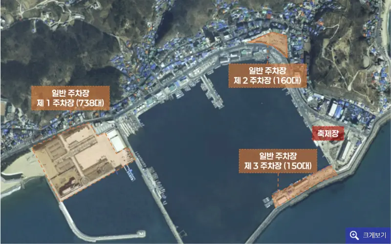 울진대게축제 주차장