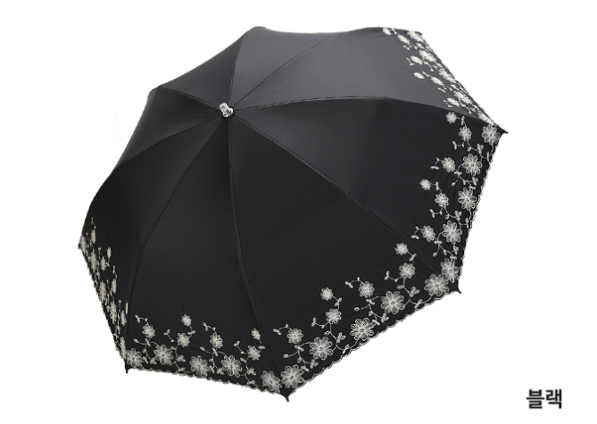 메트로시티 가든 플라워 차광 양산 MPSC-0101 블랙