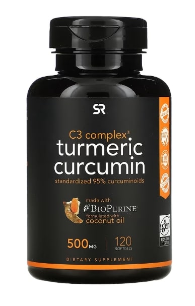 강황 커큐민, C3 복합체, 500mg, 소프트젤 120정