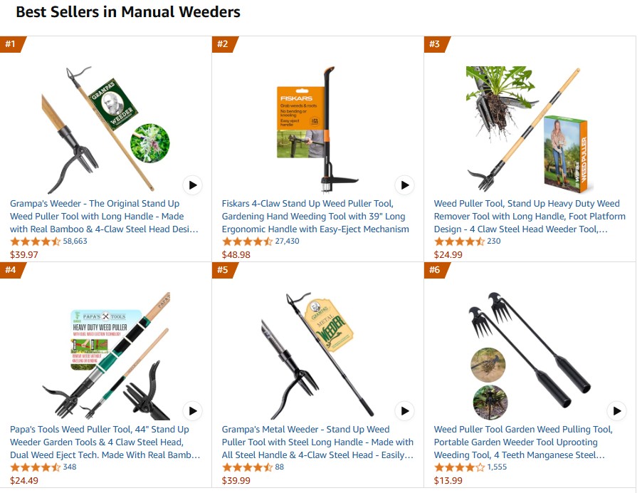best selling hand weekders on Amazon