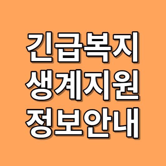 긴급복지 생계지원
