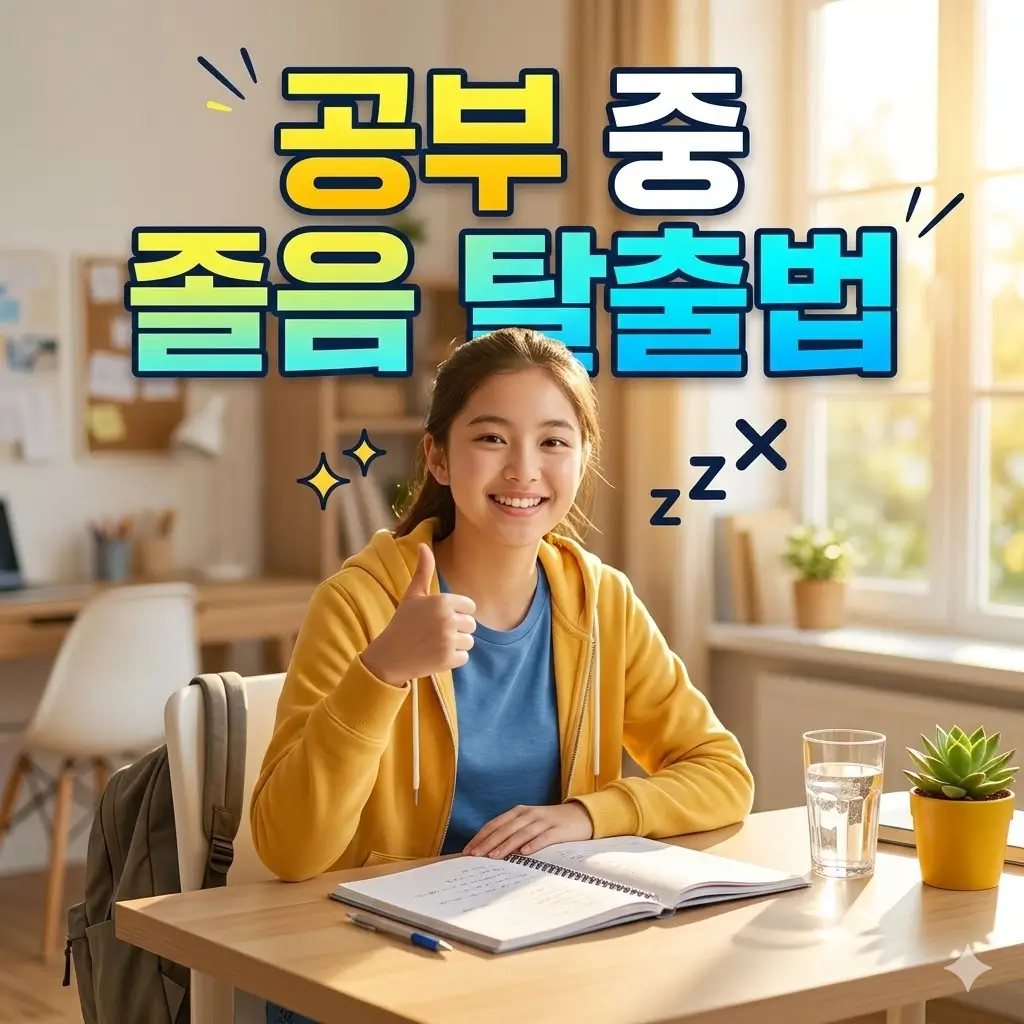 공부 중 잠이 쏟아질 때 해볼 수 있는 짧은 회복 방법