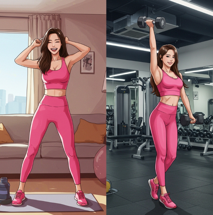 홈트와 헬스장 루틴 차이점