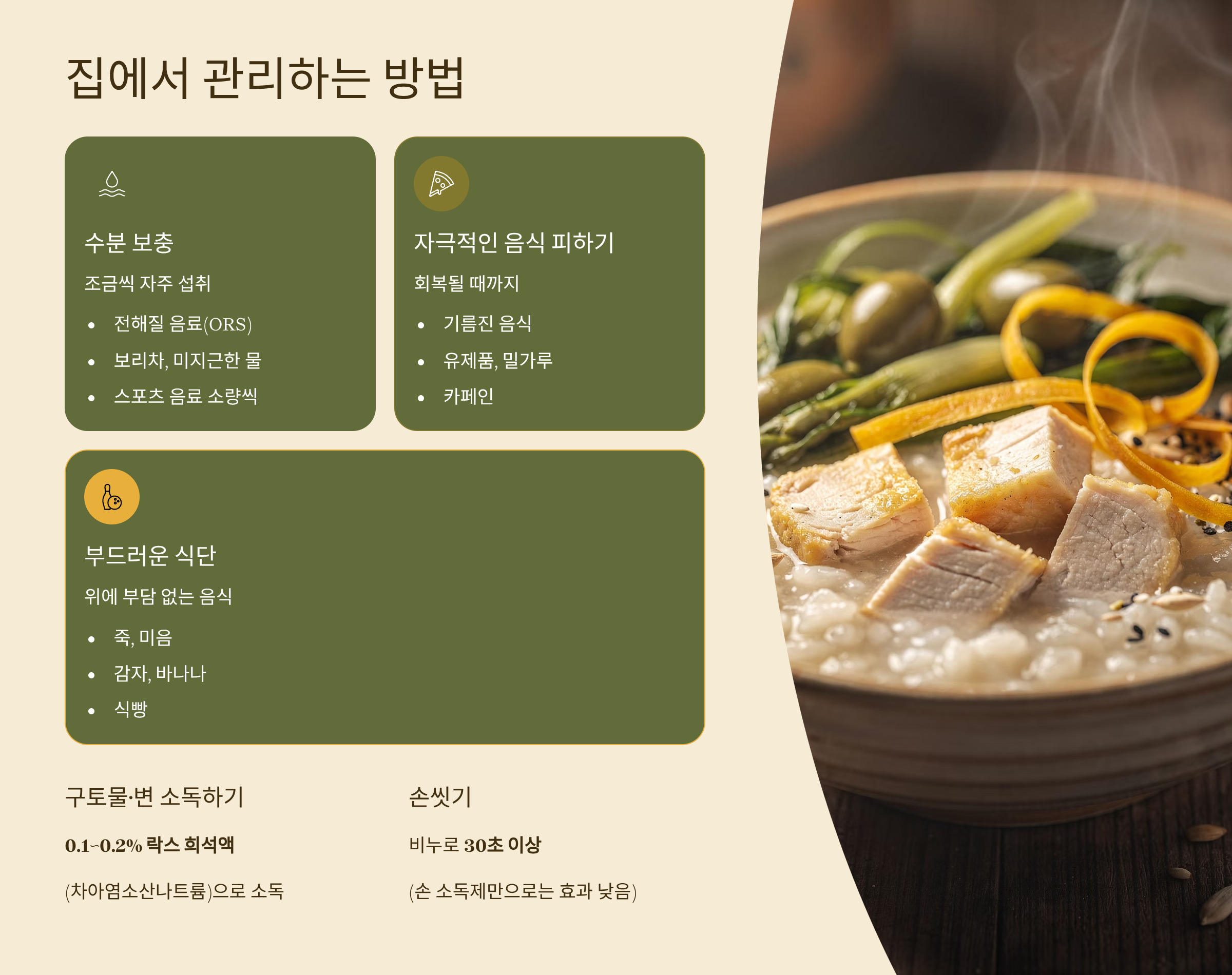 노로 바이러스 장염 집에서 관리하기