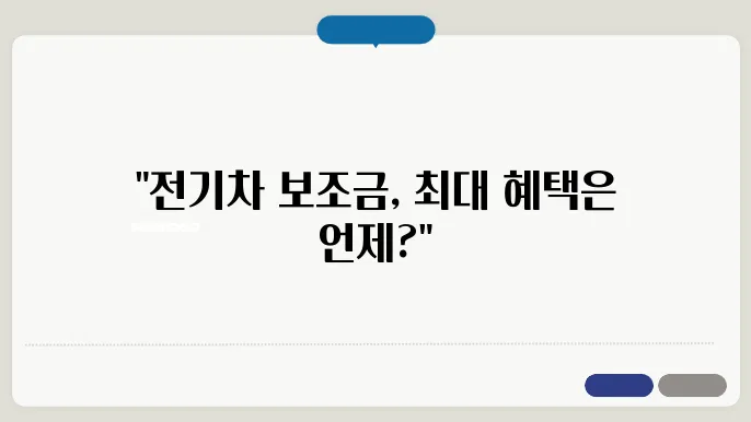 2024년 VS 2025년 : 전기차 보조금 정책 변화 포인트