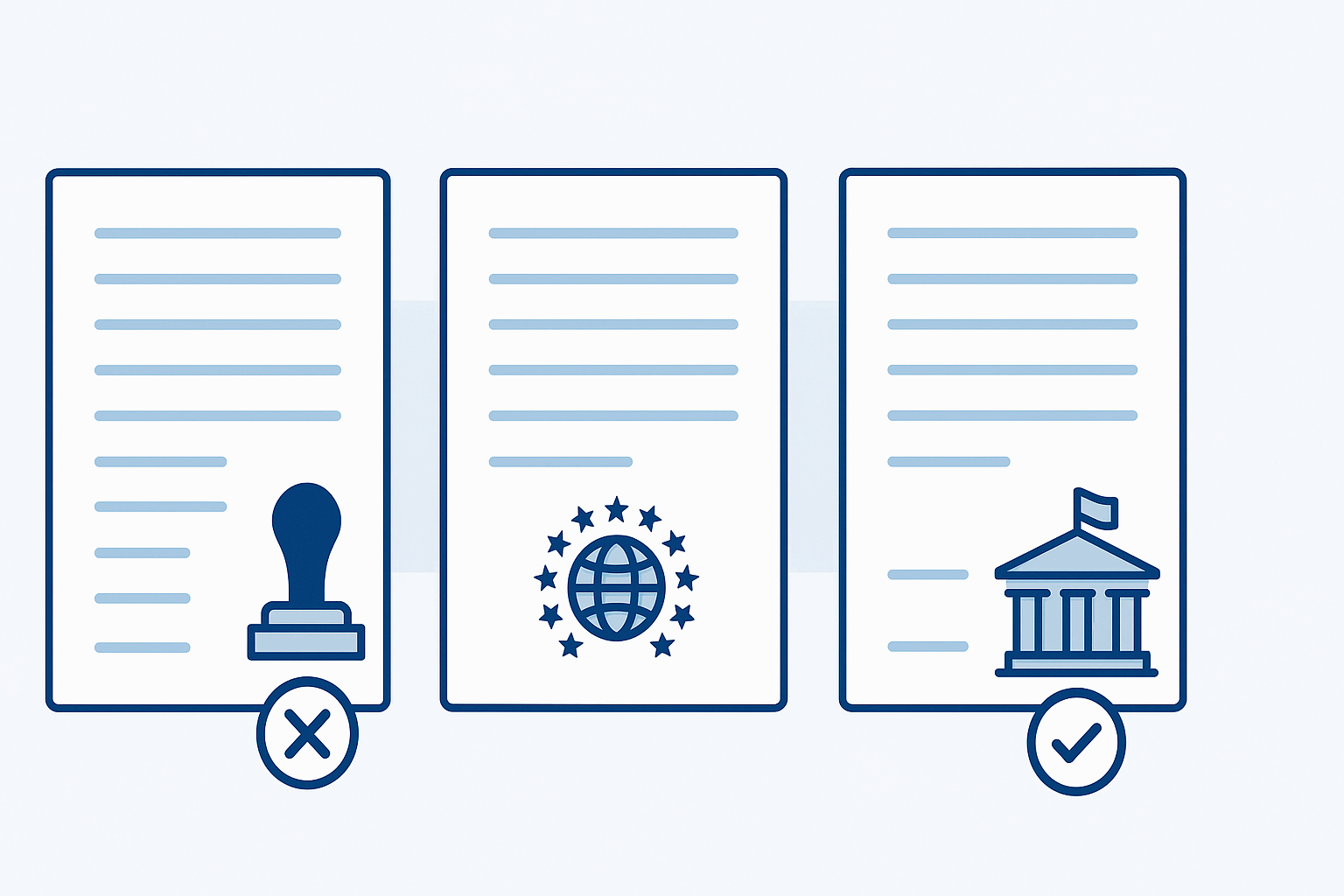 공증 vs 아포스티유 vs 영사확인|해외 서류 인증 절차 비교표 (2025)