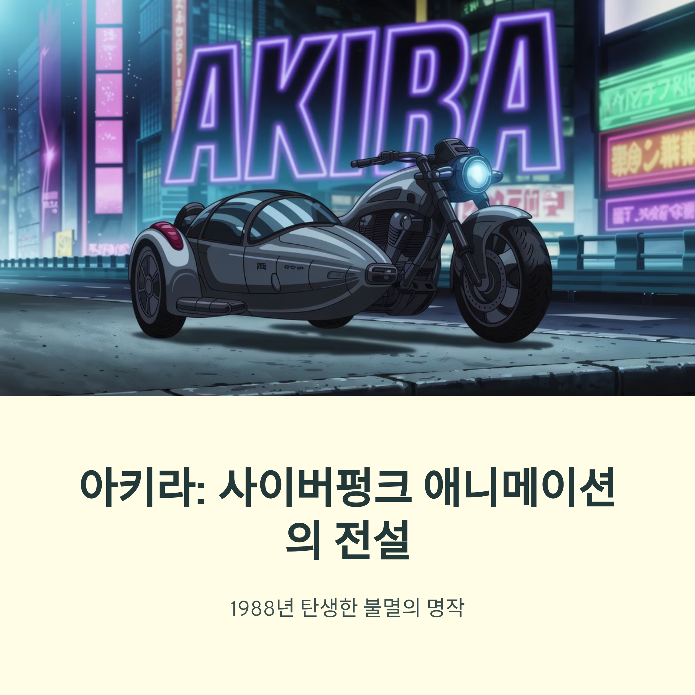 아키라 (1988) 일본 사이버펑크 애니의 전설