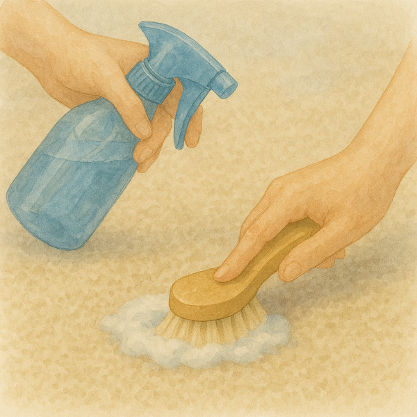 카펫 음식물 얼룩제거 방법 이미지