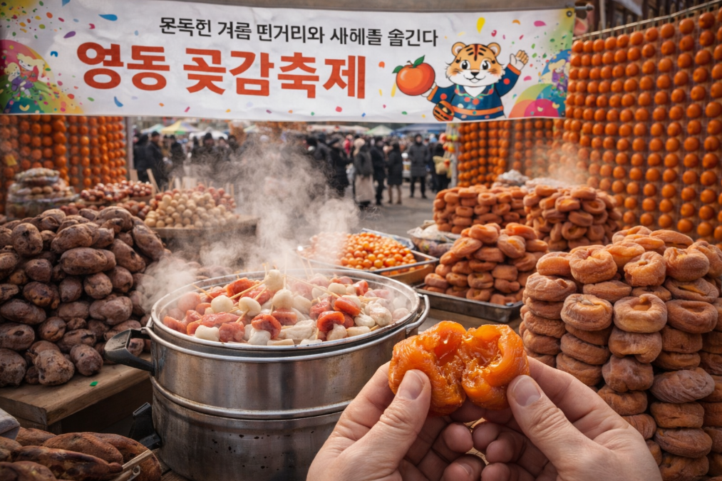 쫀득한 겨울 먹거리와 새해를 즐기는 영동곶감축제 이것만 알면 끝