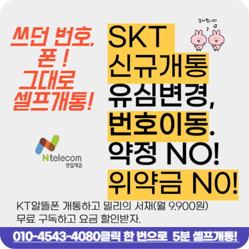 알뜰폰-번호이동-유심-셀프개통