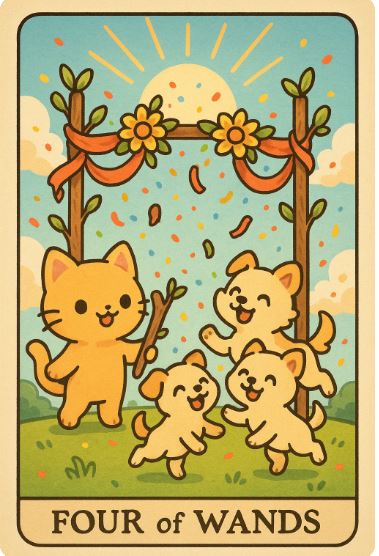 Four of Wands (완드의 4)