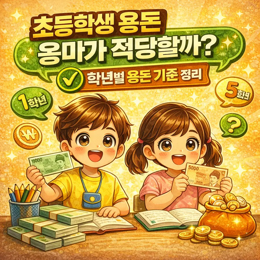 초등학생 용돈 얼마가 적당할까? 학년별 용돈 기준 정리