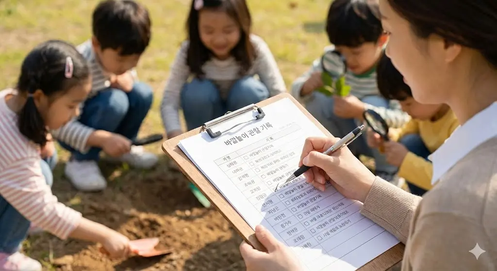 활동별 관찰 포인트 및 기록 양식 제작
