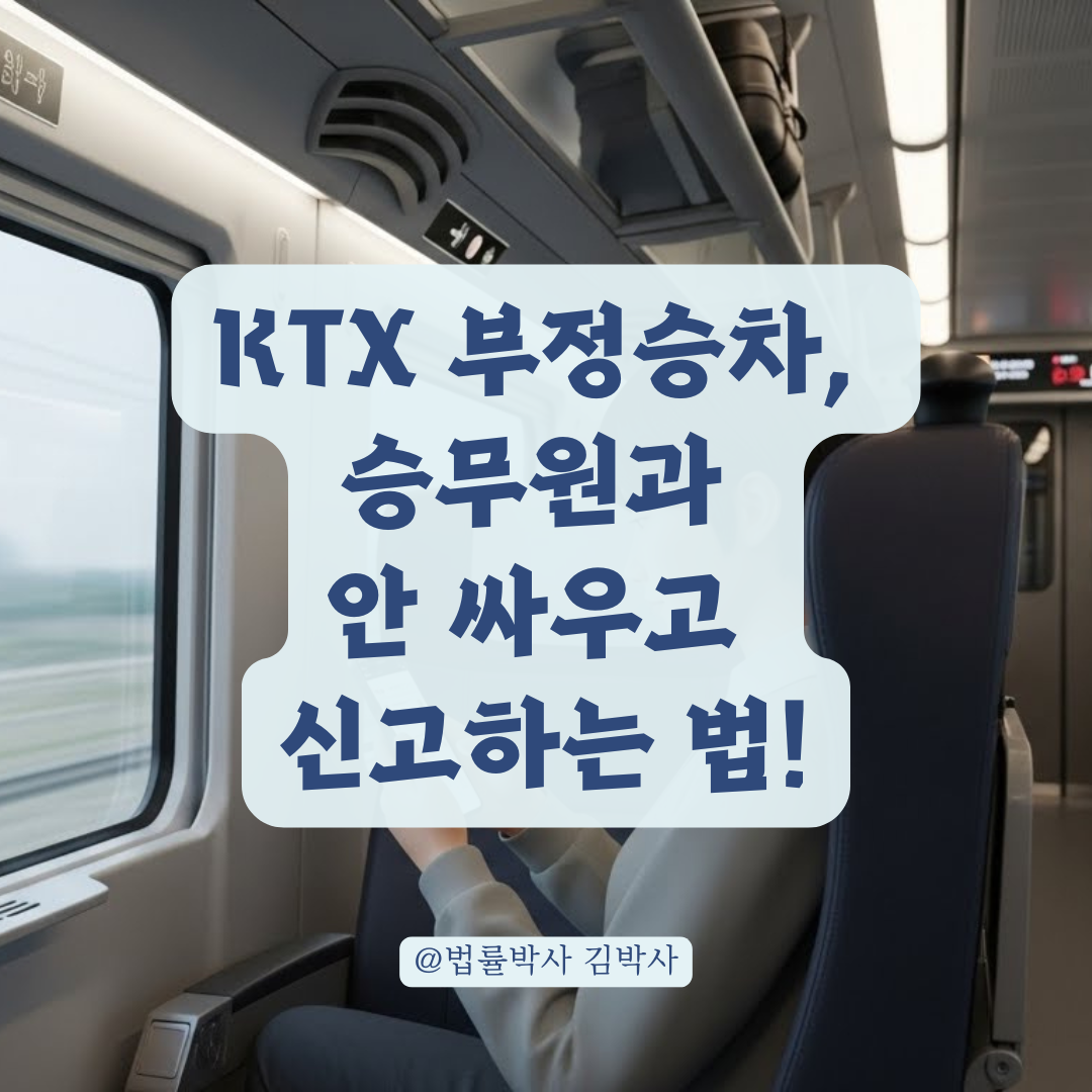 KTX 부정승차 목격 했다면? 확실한 신고처와 처리 절차 총정리!