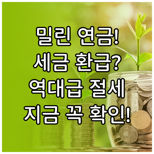 과거 국민연금 체납액 납부 시 소득공..