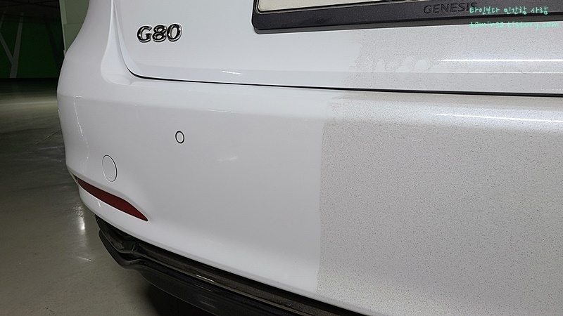 불스원 세차왁스 티슈 사용전후 비교