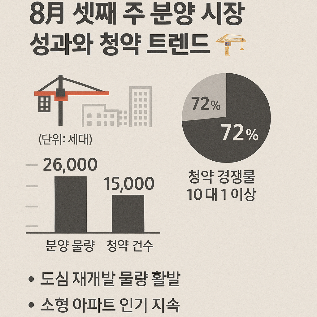 2025년 8월 셋째 주 분양 시장 성과와 청약 트렌드 🏗