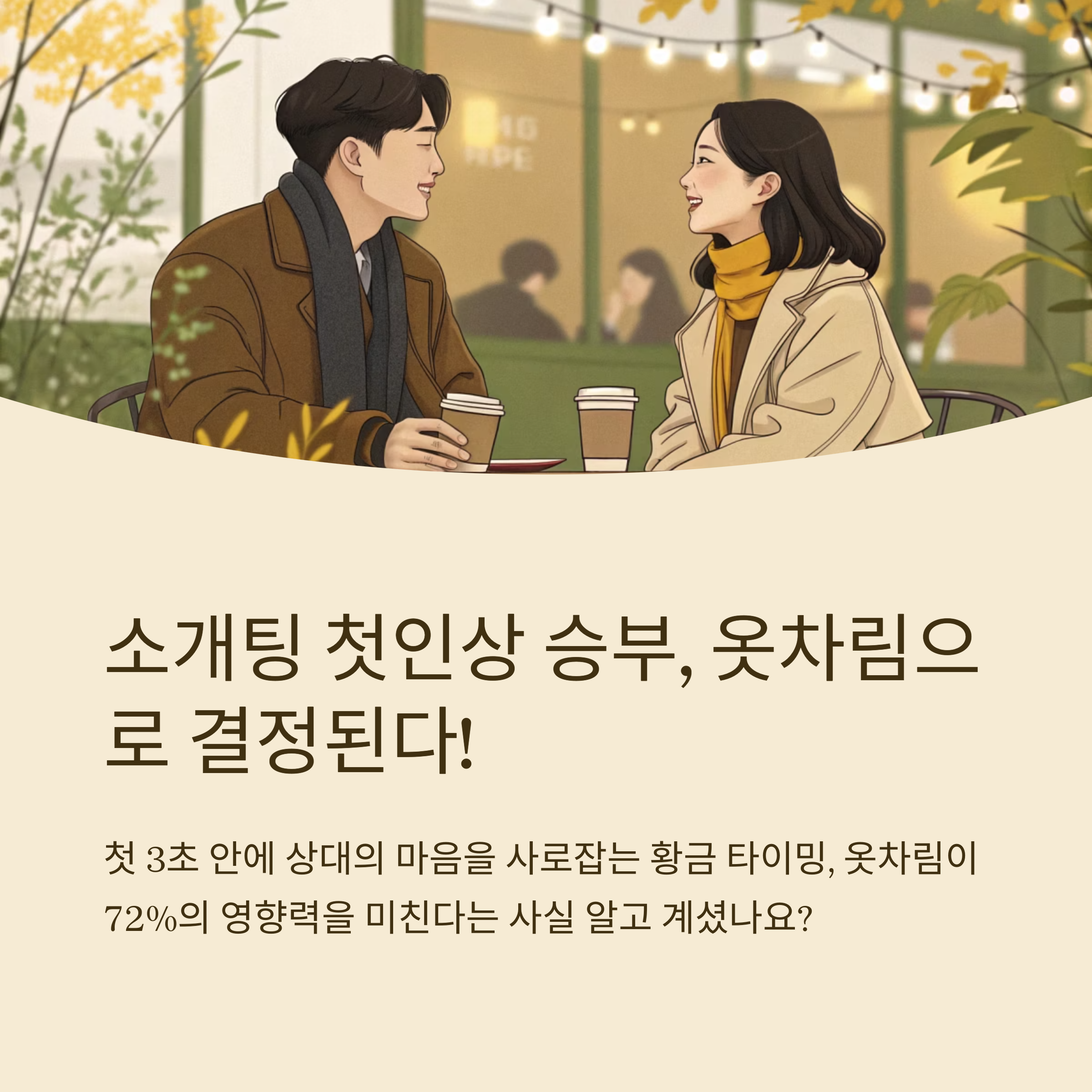 소개팅 옷차림 첫인상 승부