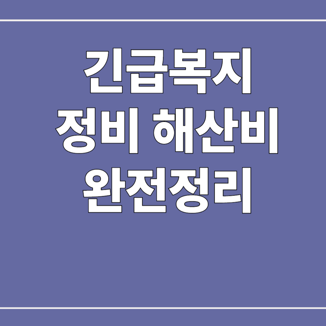 2025년 긴급복지 정부 해산비 받는 법 완전정리, 출산하면 70만 원 지급?!