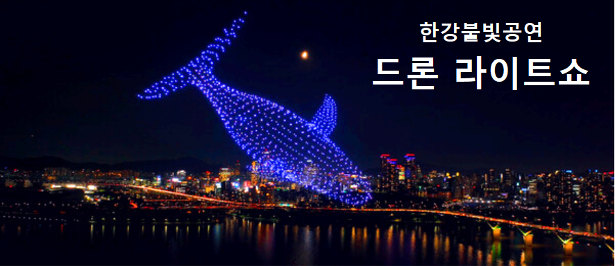 한강 불빛 공연 드론 라이트 쇼