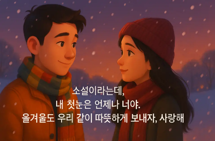 연인 소설 인사말 남녀 커플
