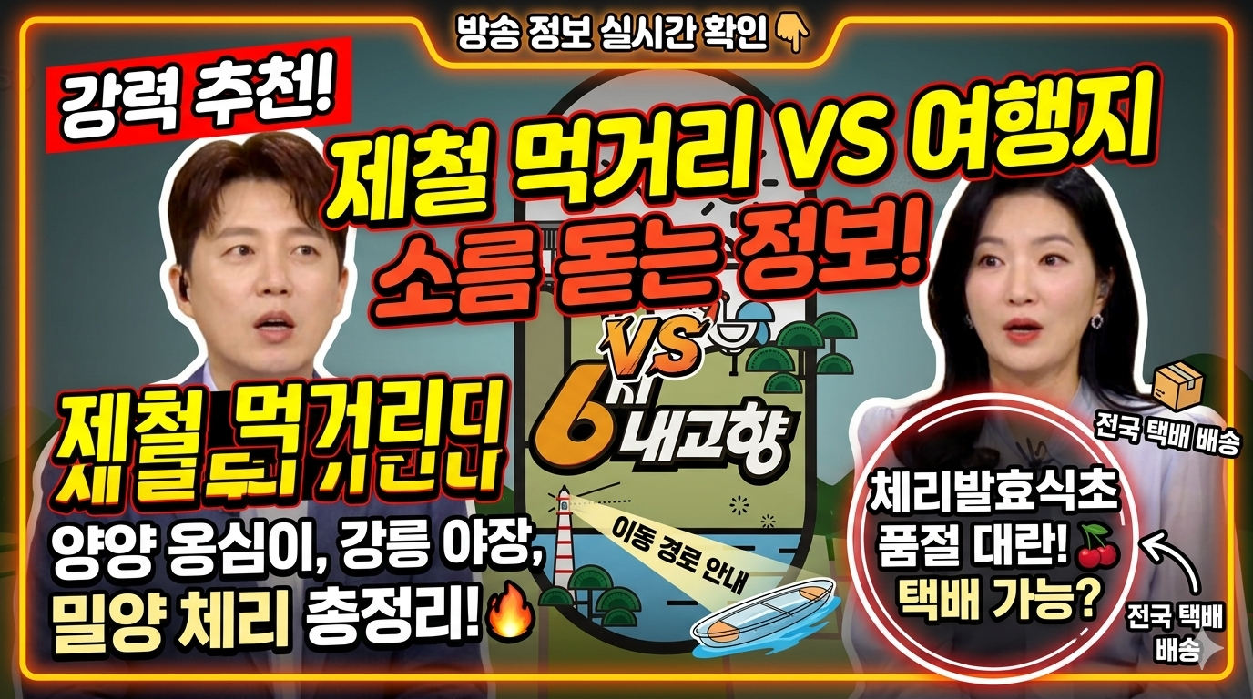 6월 10일 6시 내고향 방송 맛집·여행지 (밀양 체리식초부터 강원도 여행코스까지) 관련사진