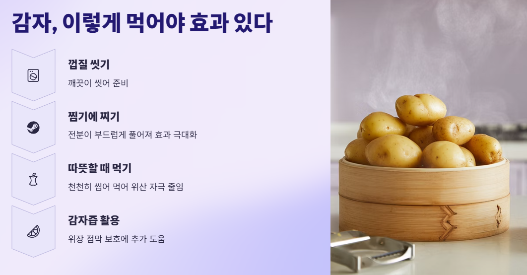 감자, 이렇게 먹어야 효과 있다