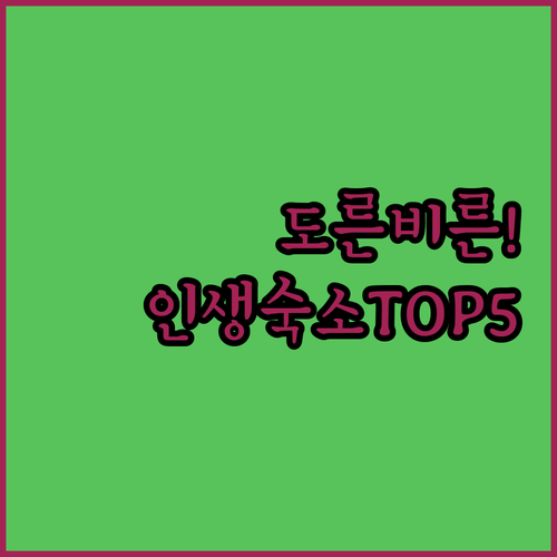 도른비른 호텔 베스트 5곳 비교 분석..