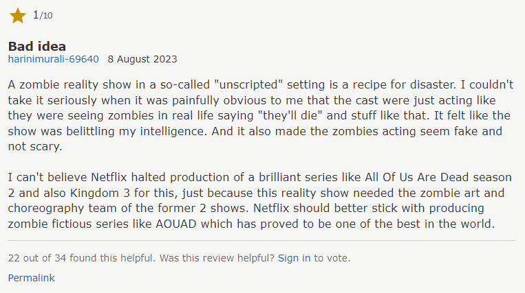 넷플릭스 좀비버스 출연진 내용 몇부작 대본 시즌2 반응 후기