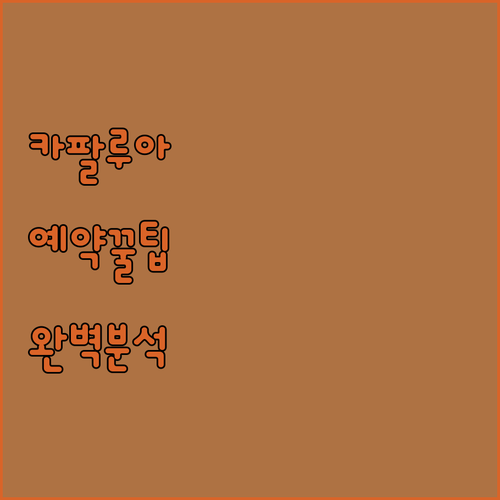 마우이 카팔루아 베이 빌라 예약 팁과..