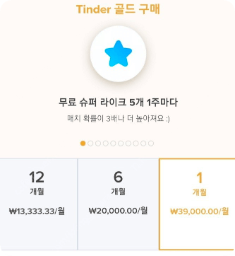 틴더 골드회원