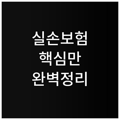 실손보험, 이것만 알면 끝: 보장 범..