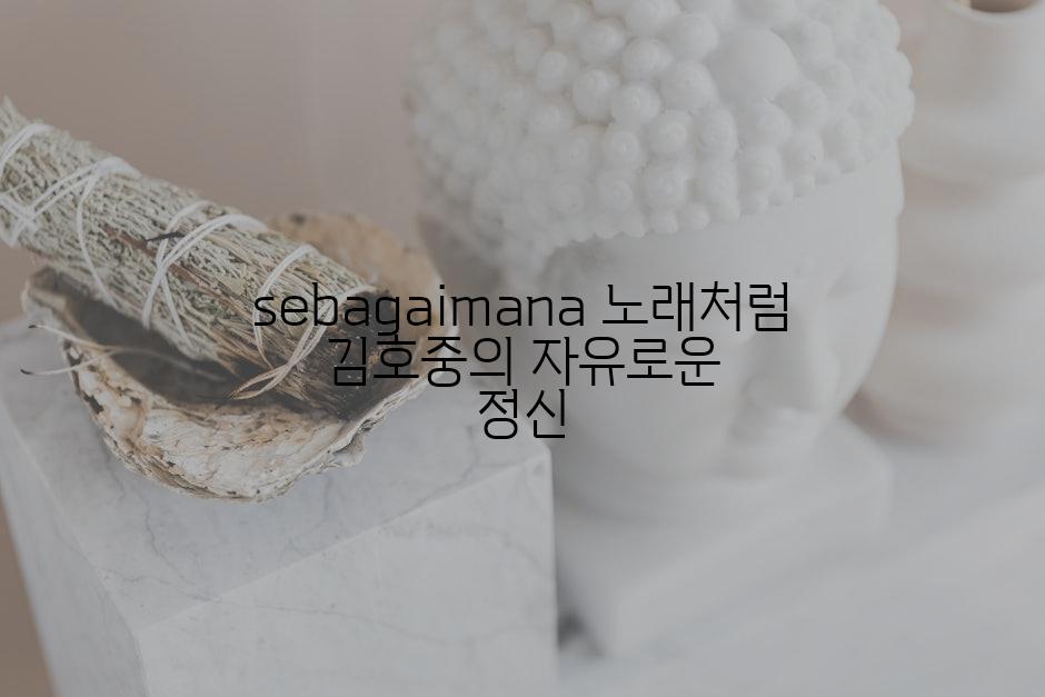 sebagaimana 노래처럼 김호중의 자유로운 정신