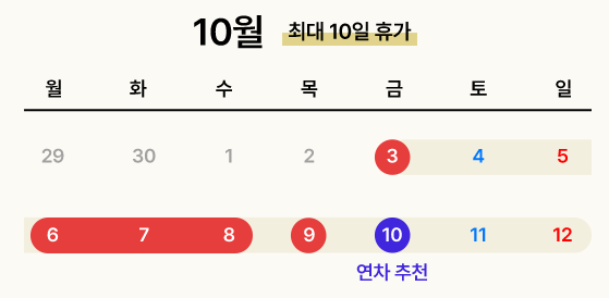 10월연휴