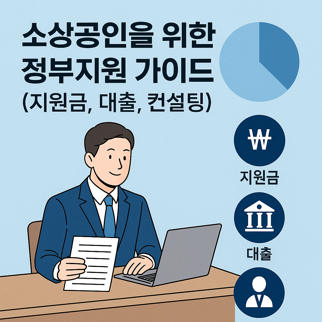 소상공인을 위한 정부지원 가이드 (지원금, 대출, 컨설팅)에 관한 이미지