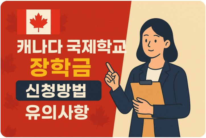 캐나다 국제학교 장학금, 신청절차, 조언 관련