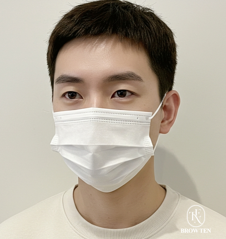 안산남자눈썹문신 시술 전후 비교 브로우텐