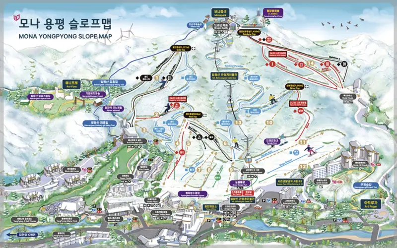 발왕산 케이블카 안내도