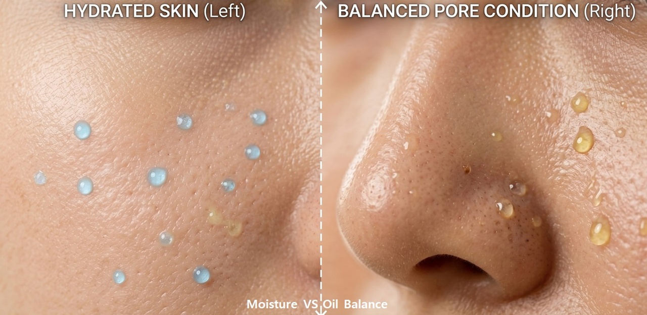 피부 열감과 모공 상태 조율(Pore condition and hydration balance)