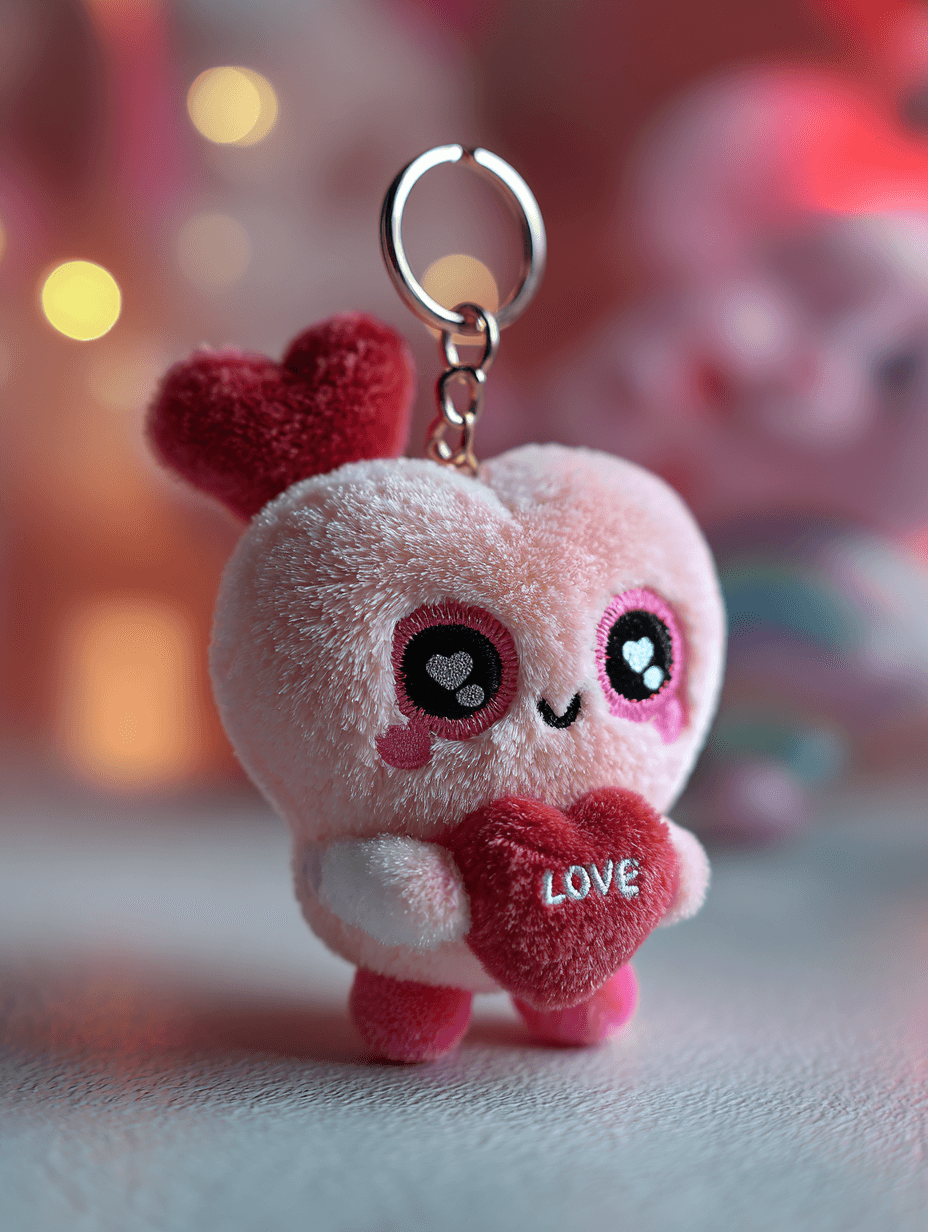 사랑의-감정을-표현하고-있는-키링-인형-이미지