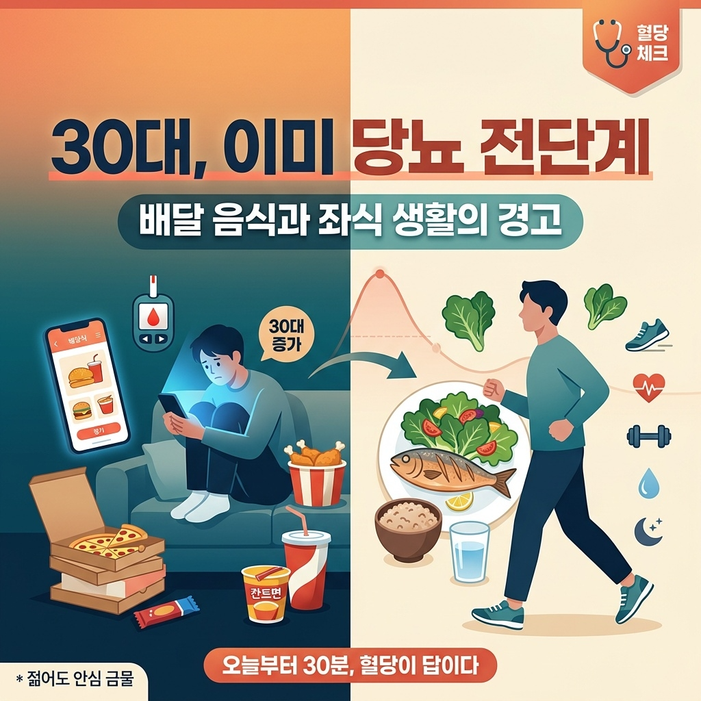 고열량 배달음식과 운동 부족, 젊은 당뇨병 증가 원인 밝혀져
