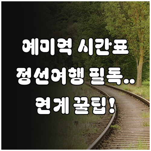 강원도 정선 예미역 열차 시각표 및 ..