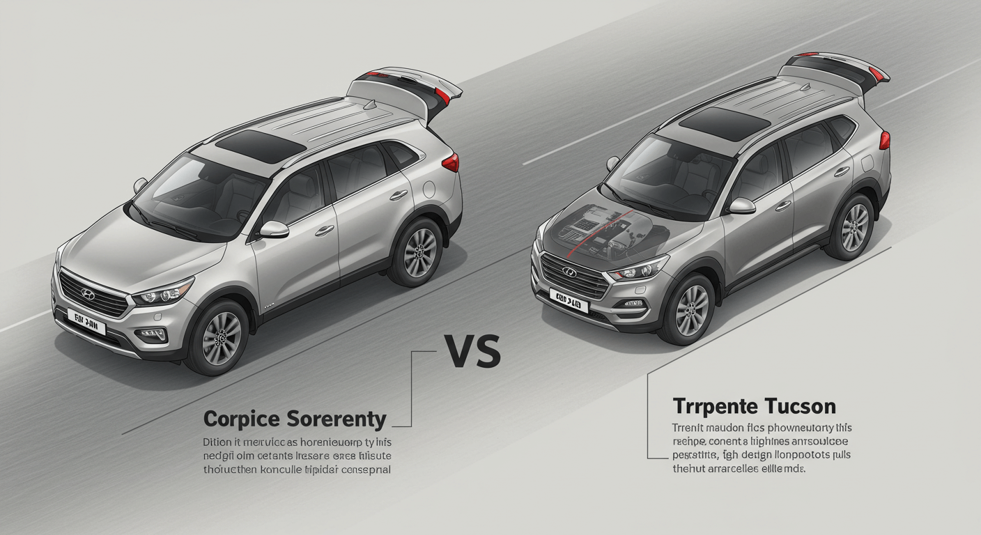 차량 크기와 실내공간 – 쏘렌토는 넓고, 투싼은 실속
