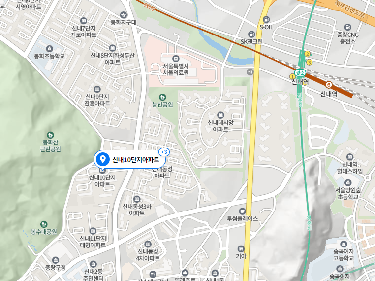 신내 10단지 지도