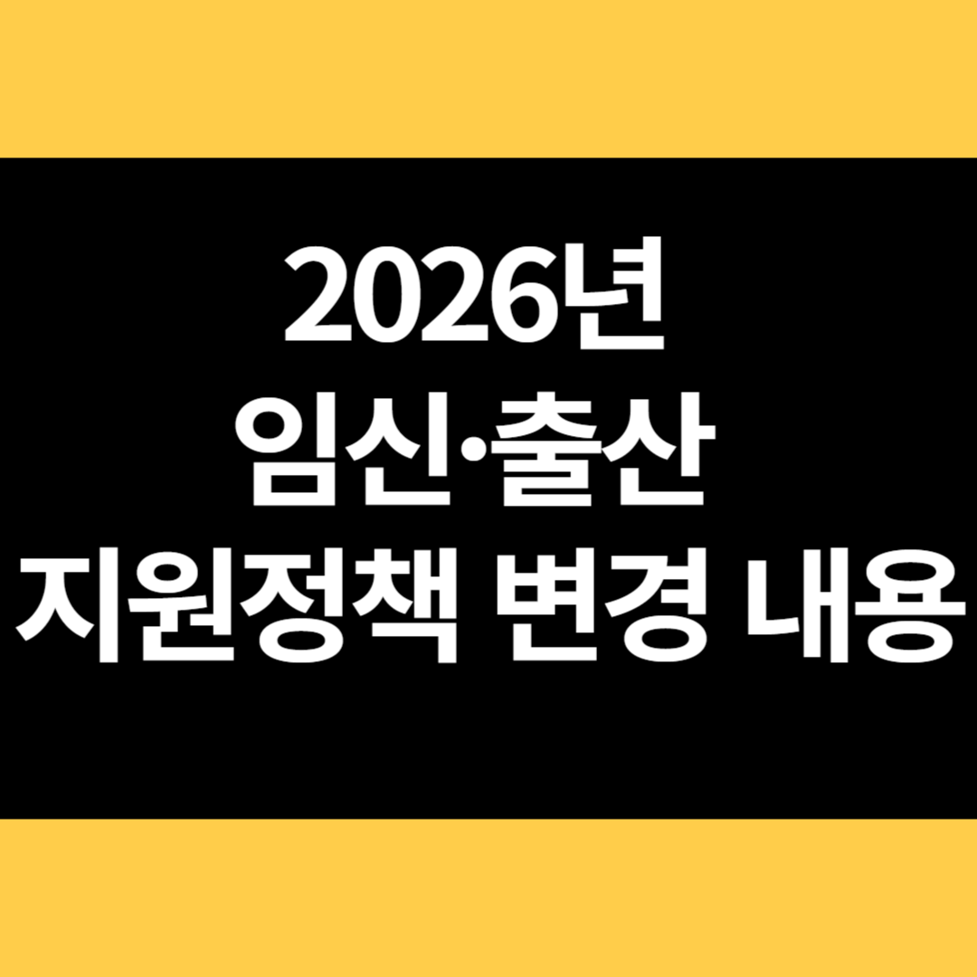 2026년 임신 출산 지원정책 변경 내용 썸네일