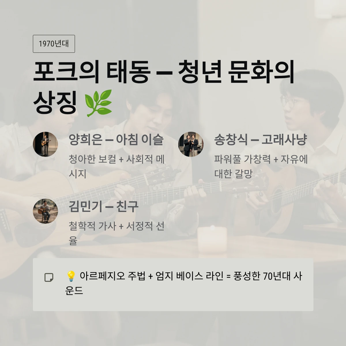 포크의 태동 &mdash; 청년 문화의 상징