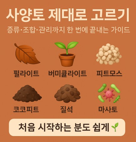 사양토 종류별 특징과 추천 식물 조합, 흙 선택·관리법 사진