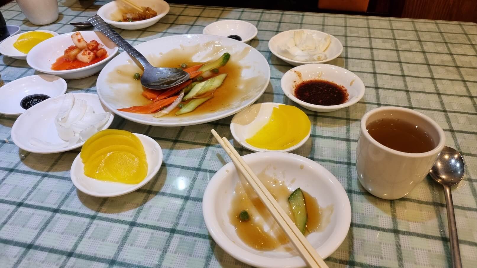 나온음식-다 먹은 모습